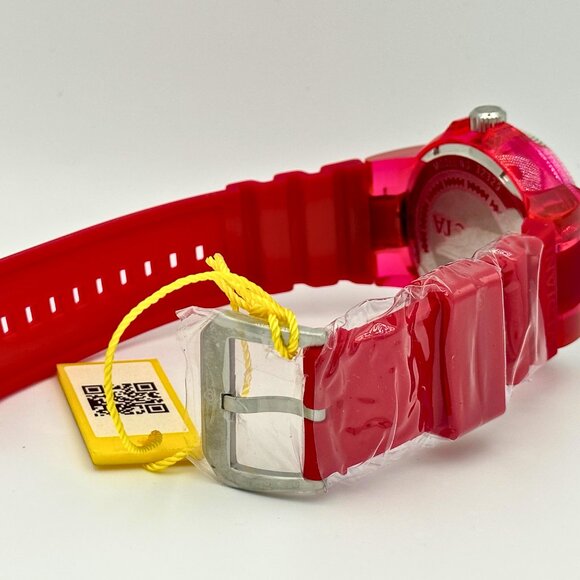 BRAND NEW Invicta Pro Diver 51mm Black Dial Transparent Watch Red Poly Strap - Picture 8 of 8